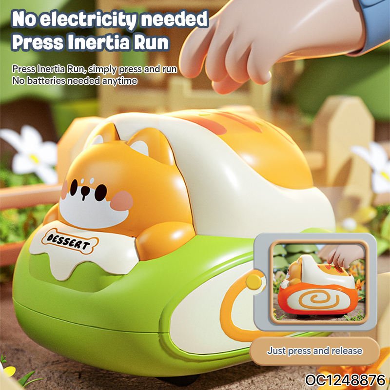Baby Small Promotional Business Gifts Toys Under 3 Years Press and Go Cartoon Car for Todellers Hand Eye Coordination Training