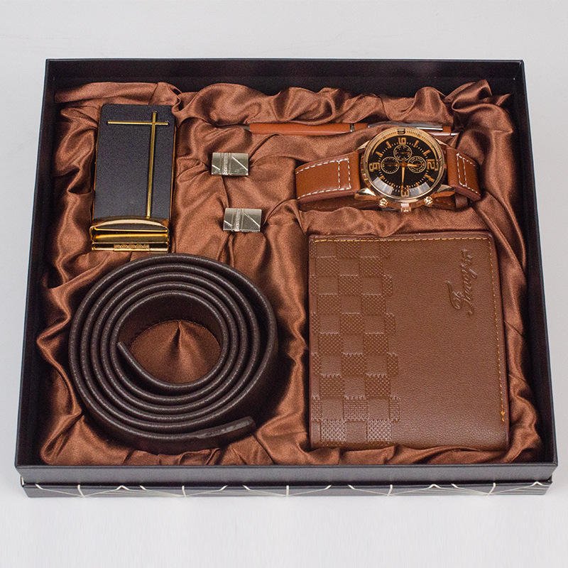 Men's Gift Set for Christmas New Year Thanksgiving Valentine's Day Father's Day Wallet Watch Belt Perfume