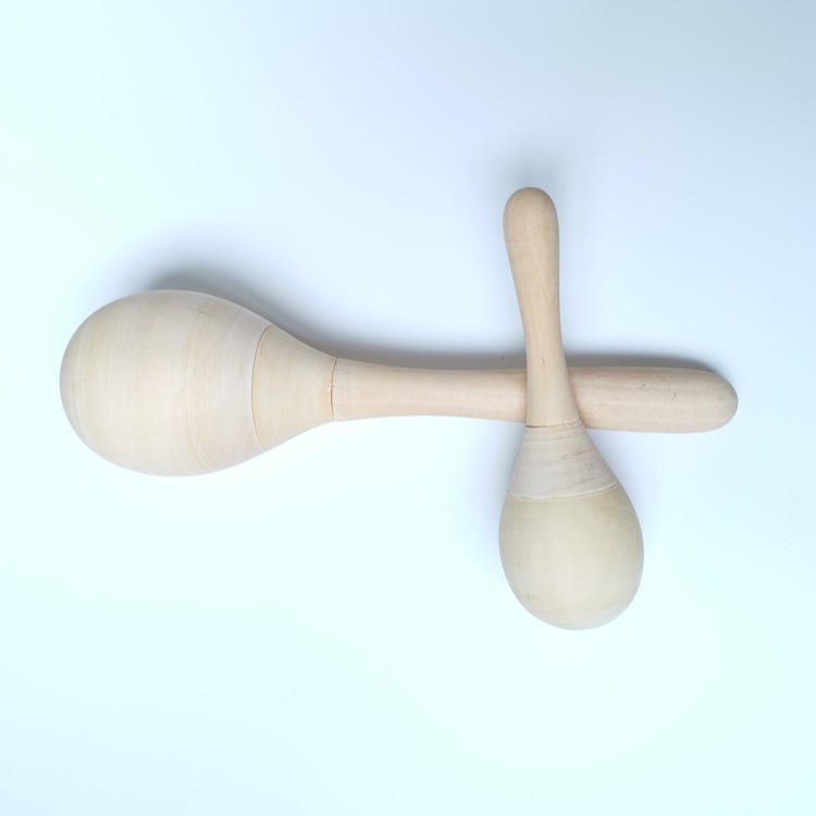Wholesale Shaker Sand Hammer Toy Toddlers Musical Instrument Baby Rattles Noise Maker Promotion Wooden Maracas