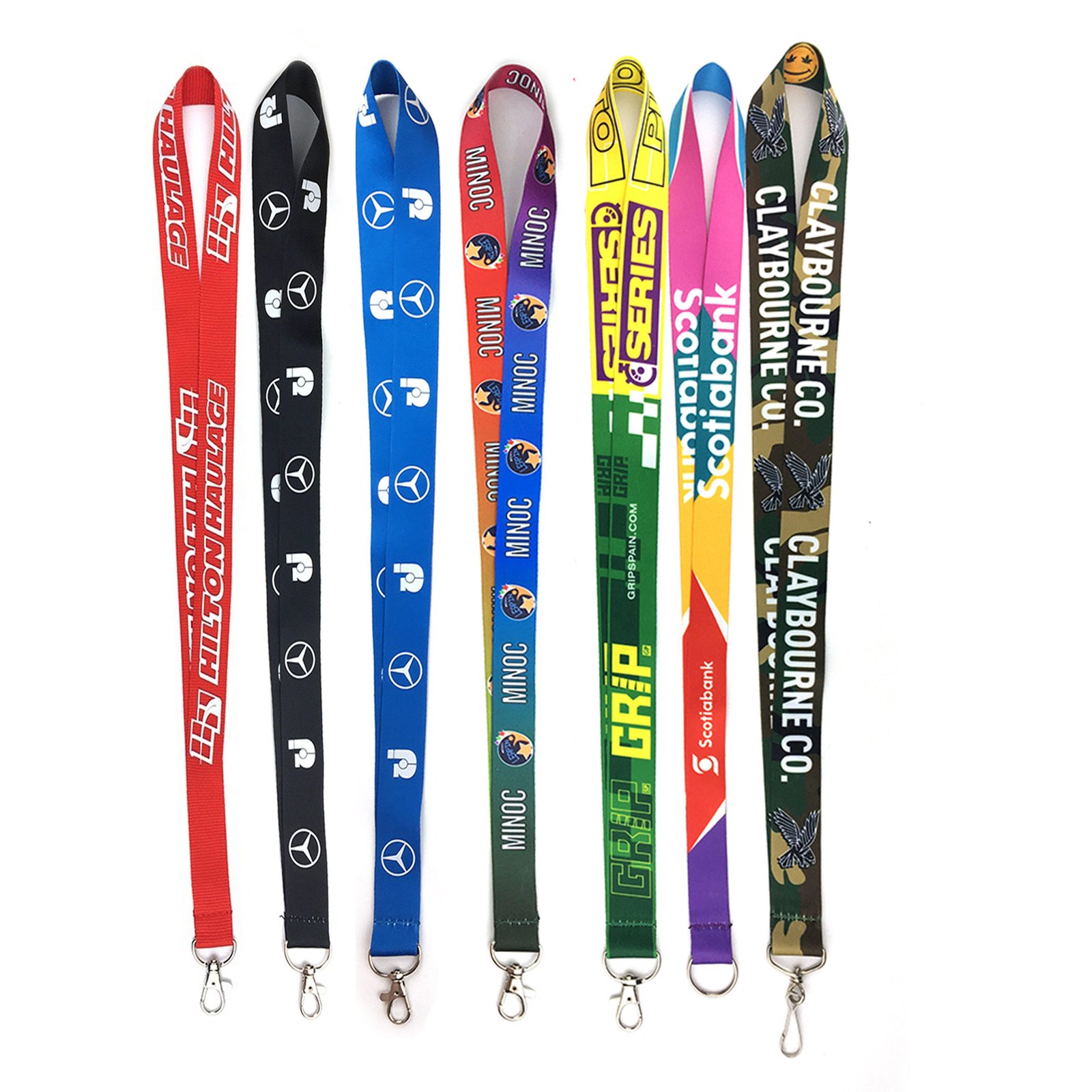 Free Sample No Minimum Order Custom Printed Sublimation Neck Lanyards With Logo Custom Keychain Polyester Lanyard
