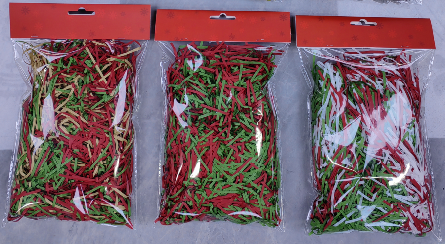 Christmas Customization Handmade No Odor Decorative Crinkle Cut Raffia Shredded Kraft Paper Gift Box Filler Lafite Paper