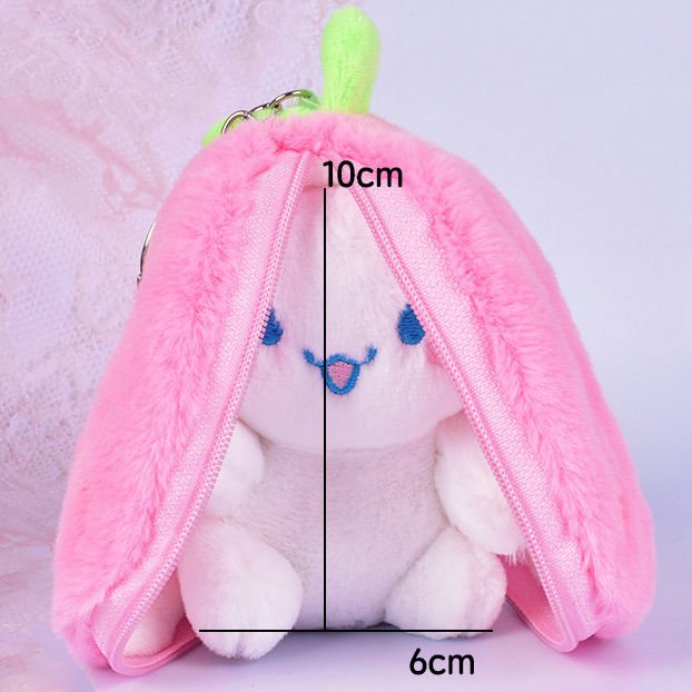 Promotional Gift Stuffed Animals Plush Toy Zippered Fruit-Cute Pet Rabbit Bunny