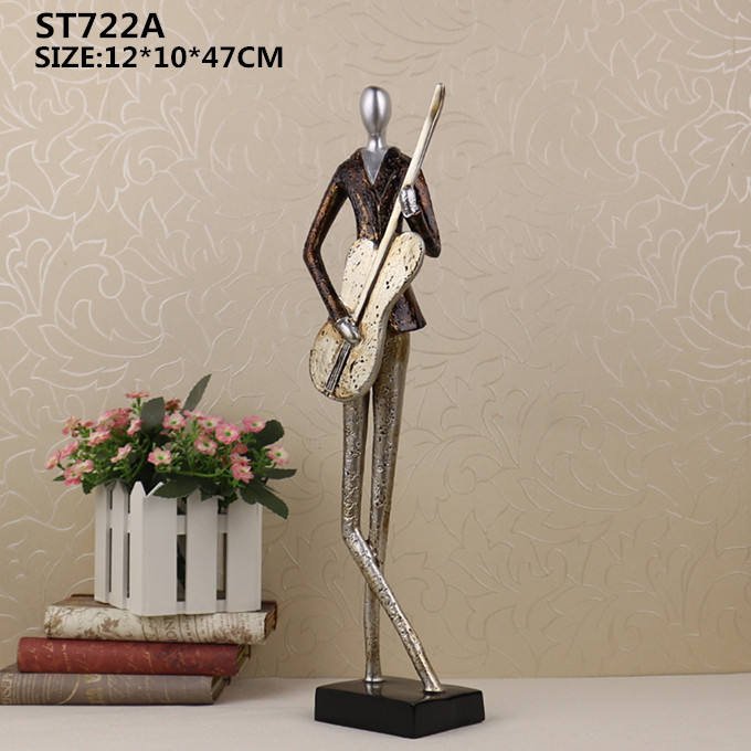 Other Home Decor Resin Material Musician Statue for Indoor Decoration