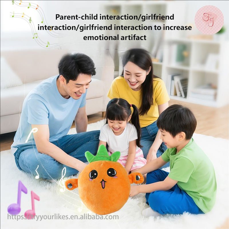 EPT Plush Fruit-Sensing Rhythm Piano Cute Body Induction Music Vegetables Sensory Dolls 0-24 Months 2026 New Arrival Promotional