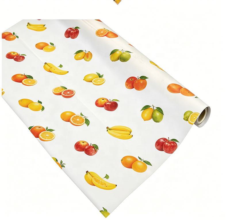 Custom Colorful Tropical Fruit Print Wrapping Paper Sheets Recyclable Craft Paper for Birthday Summer Party Gift Packing