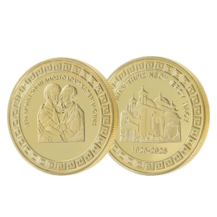 Custom Gold Alloy Metal Mirror Surface logo Characters 3D Souvenir Gift Coin Creative Cultural Collectible Artifacts