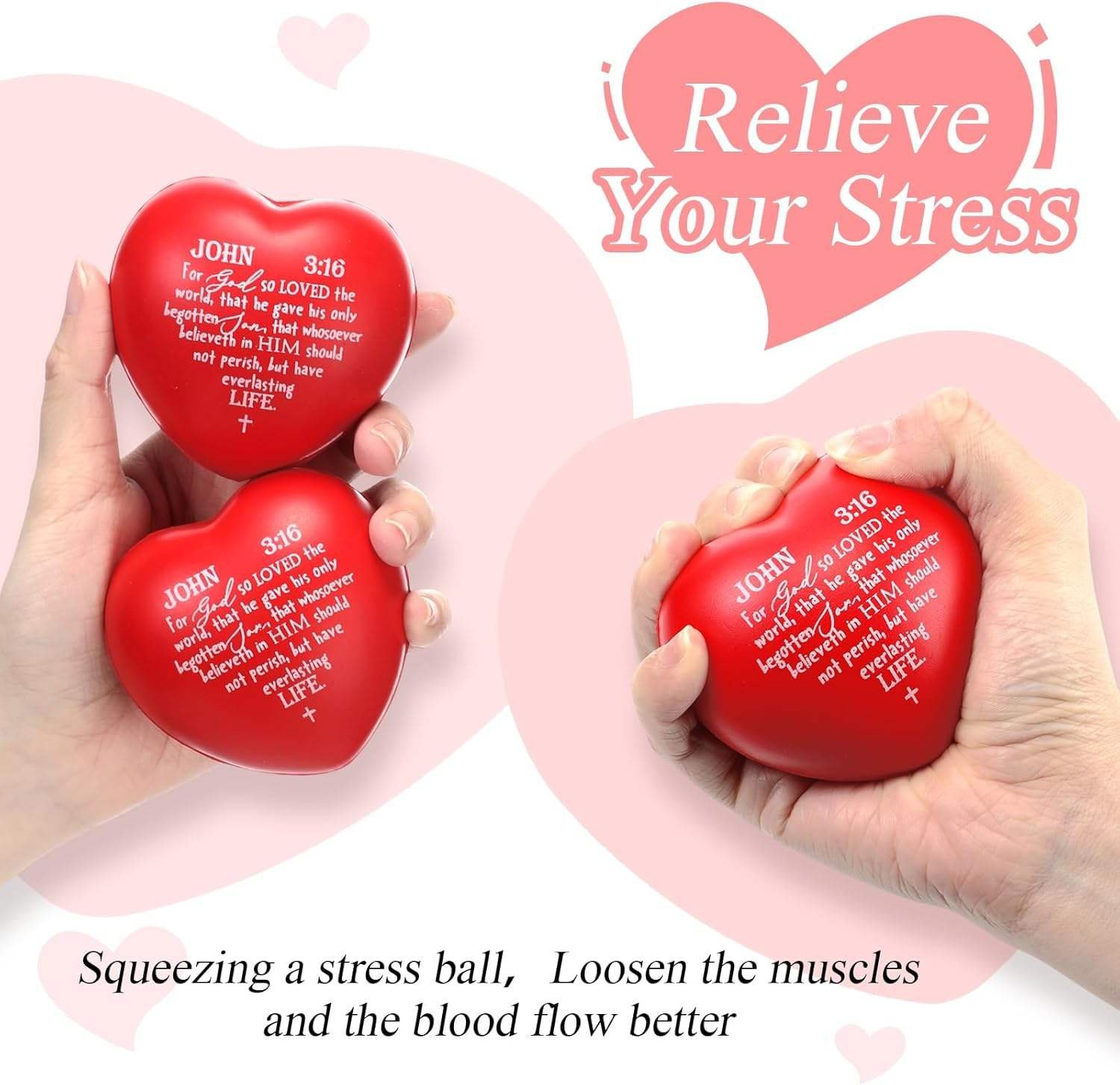 Promotional Toy PU Foam Stress Relief Ball Custom PU Stress Ball Squeeze Heart Shape Anti-Stress Ball Toy with Custom Logo