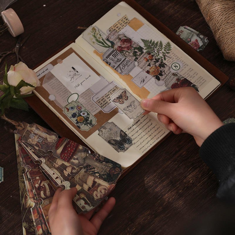 DIY Retro Material Paper DIY Vintage Scrapbook Decorative Paper Card Making Paper DIY Craft Journaling Supplies