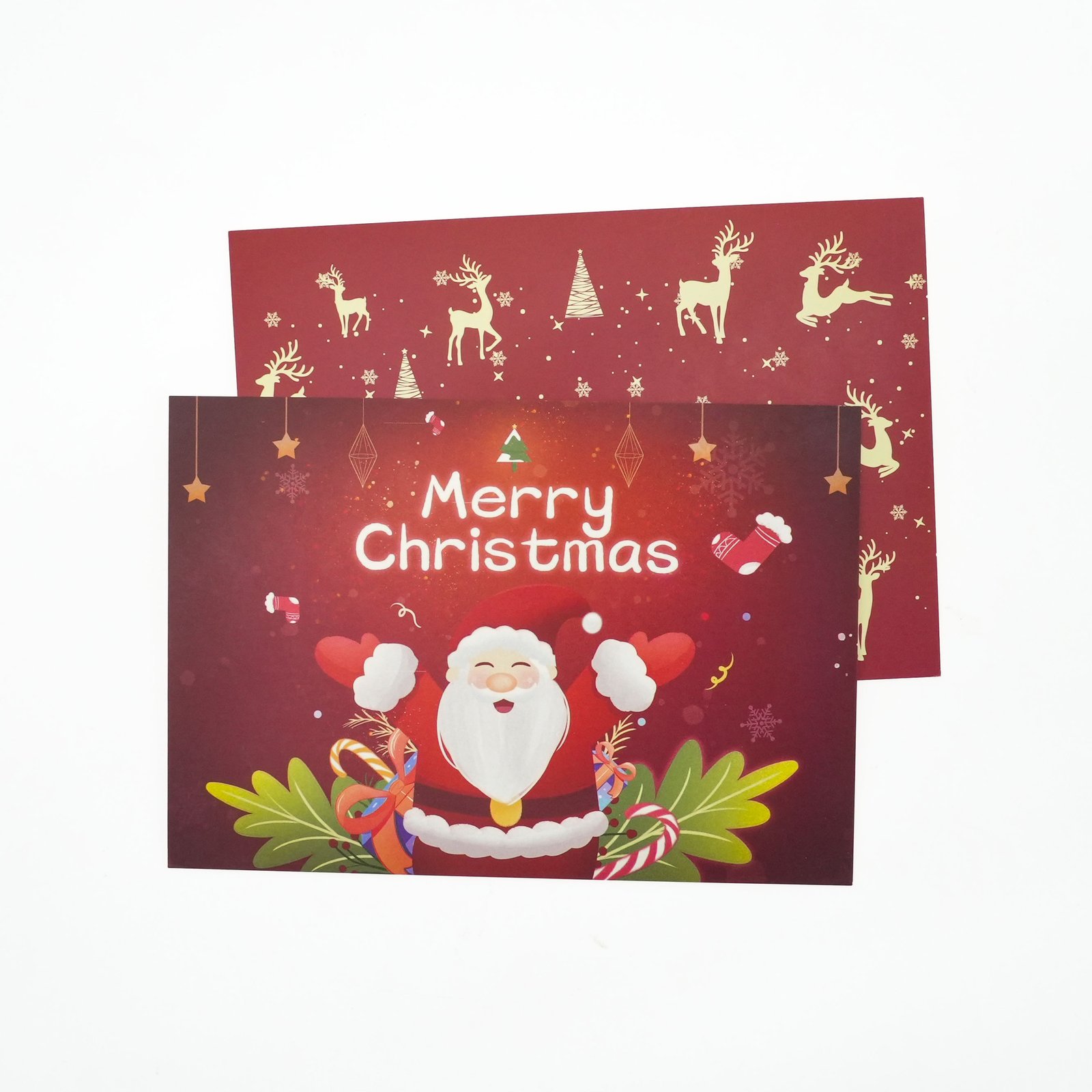 Factory Price Custom Christmas Holiday Greeting Card Set with Cute Design Thank You Card for Shopping Gift Card