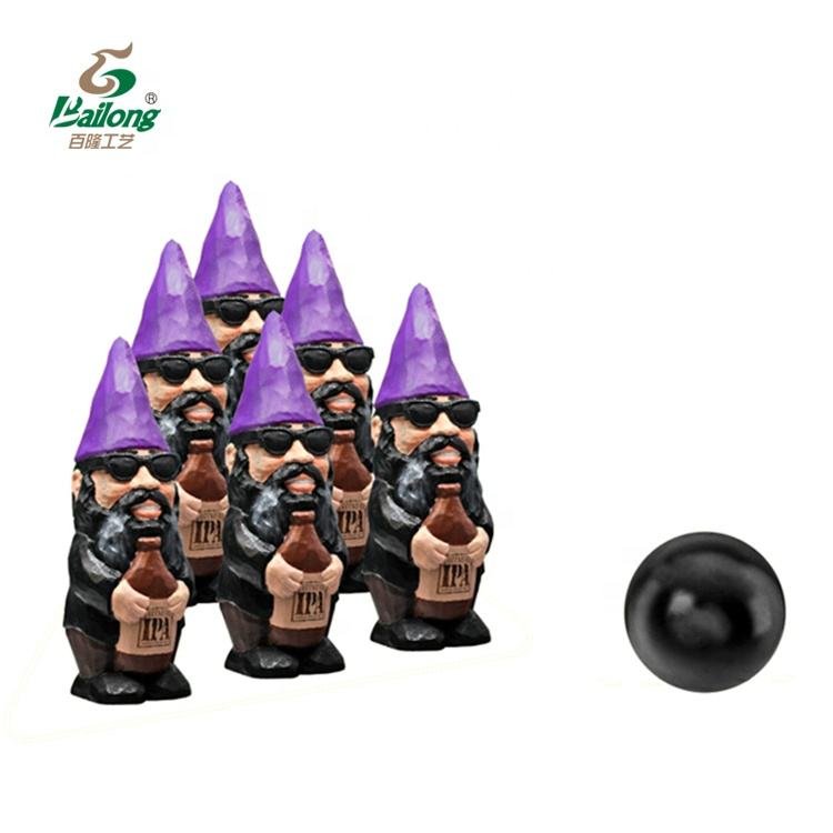 Custom Design 3D Wood Carving Art Craft IPA Novelty Ornament Other Home Decoration Wood Gnome Statue