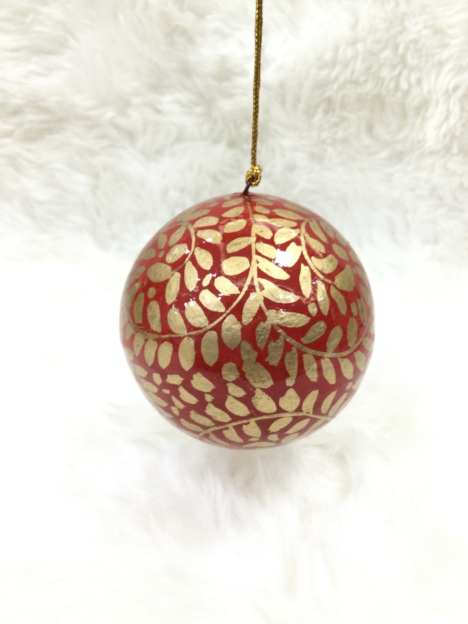 Hot Selling Elegant Eco-Friendly Lightweight Handmade Paper Mache Shape Christmas Decorations Luxury Hand Painted Customized