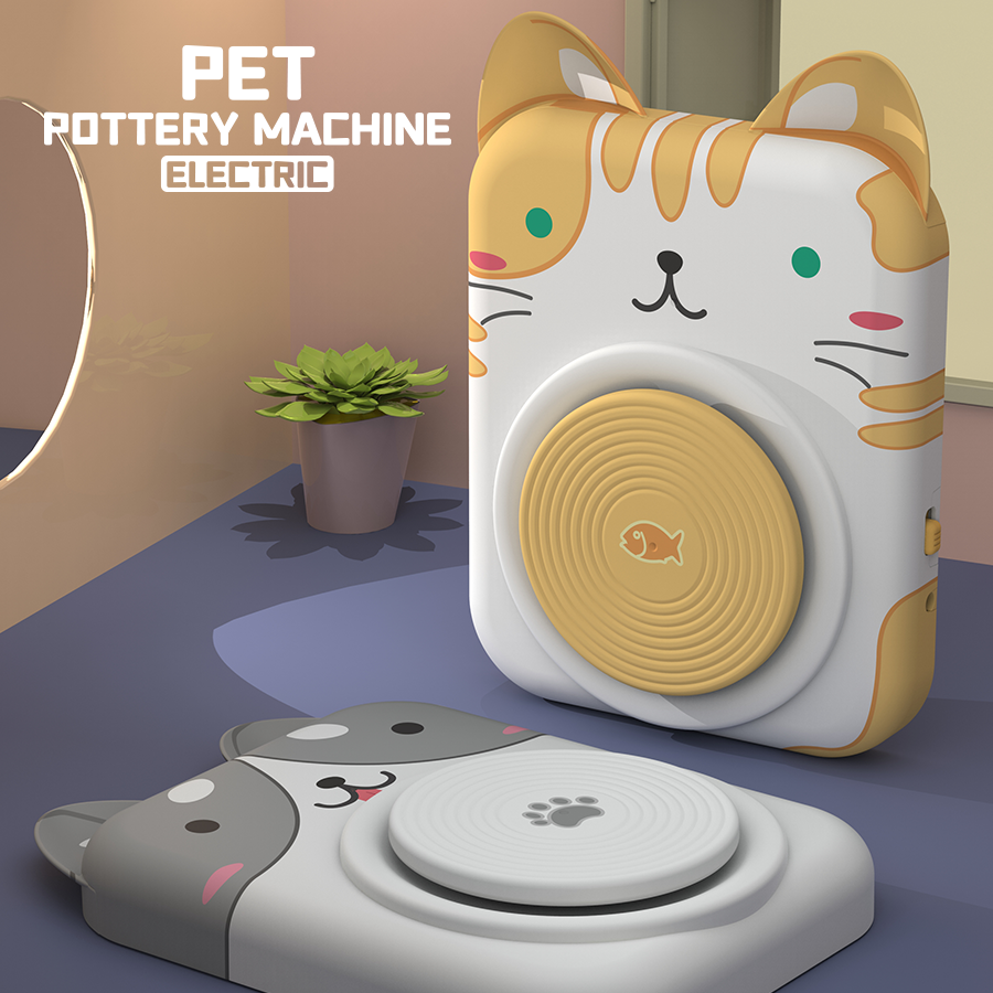 Hand Creative Making Machine Arts Crafts & Diy Toys Educational Learning Baby Electric Rabbit Clay Pottery Wheel Kits for Kids