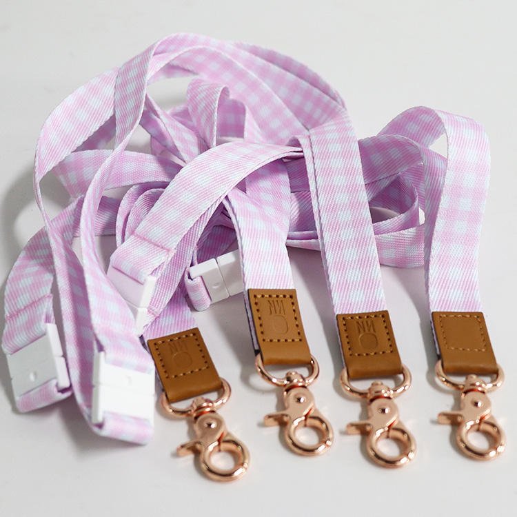 Kofei New Arrival Customization Polyester Twill Lanyards With White Safety Buckle