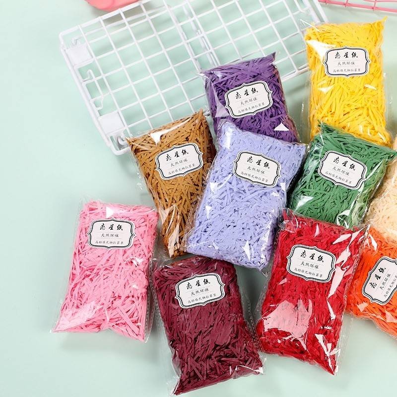 Cheap Wholesale Adequate Stock Decorative Filling Packing Paper Stuffing Confetti Candy Gift Box Crinkled DIY Craft Paper