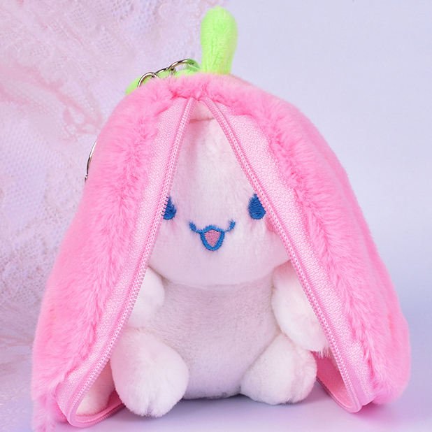 Promotional Gift Stuffed Animals Plush Toy Zippered Fruit-Cute Pet Rabbit Bunny