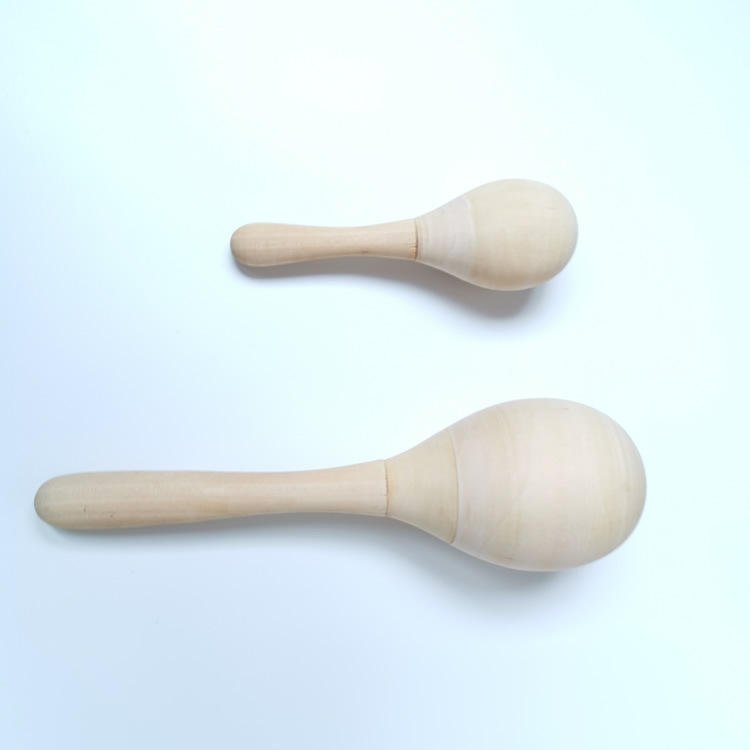 Wholesale Shaker Sand Hammer Toy Toddlers Musical Instrument Baby Rattles Noise Maker Promotion Wooden Maracas