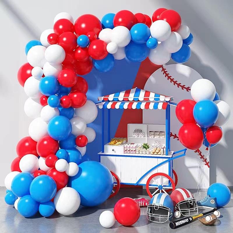 101pcs Blue White Red Balloon Garland Arch Kits for Birthday Party Decoration Baby Shower Balloons Holiday Festival Balloons