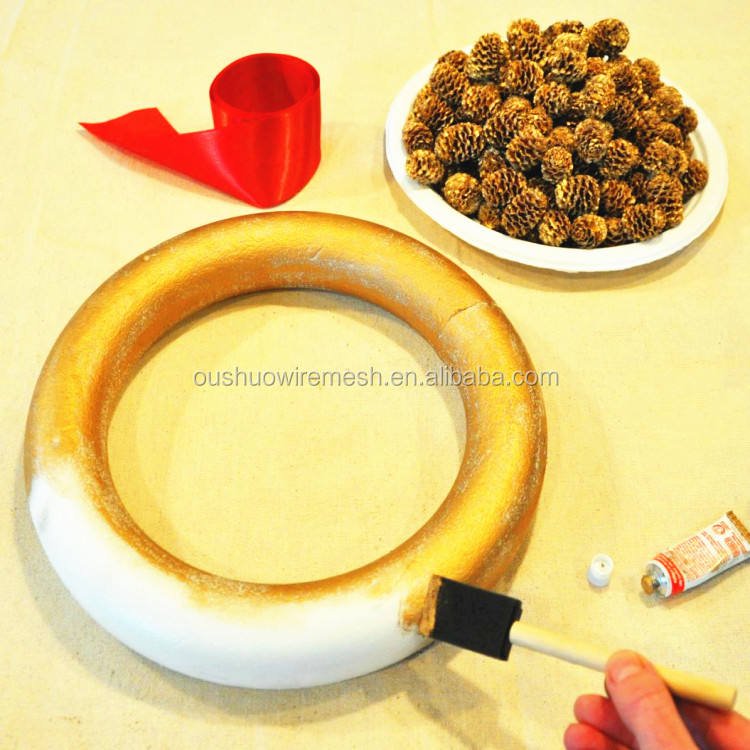 Poly Foam Wreath DIY Craft Styrofoam Rings for New Year and Christmas Decorations