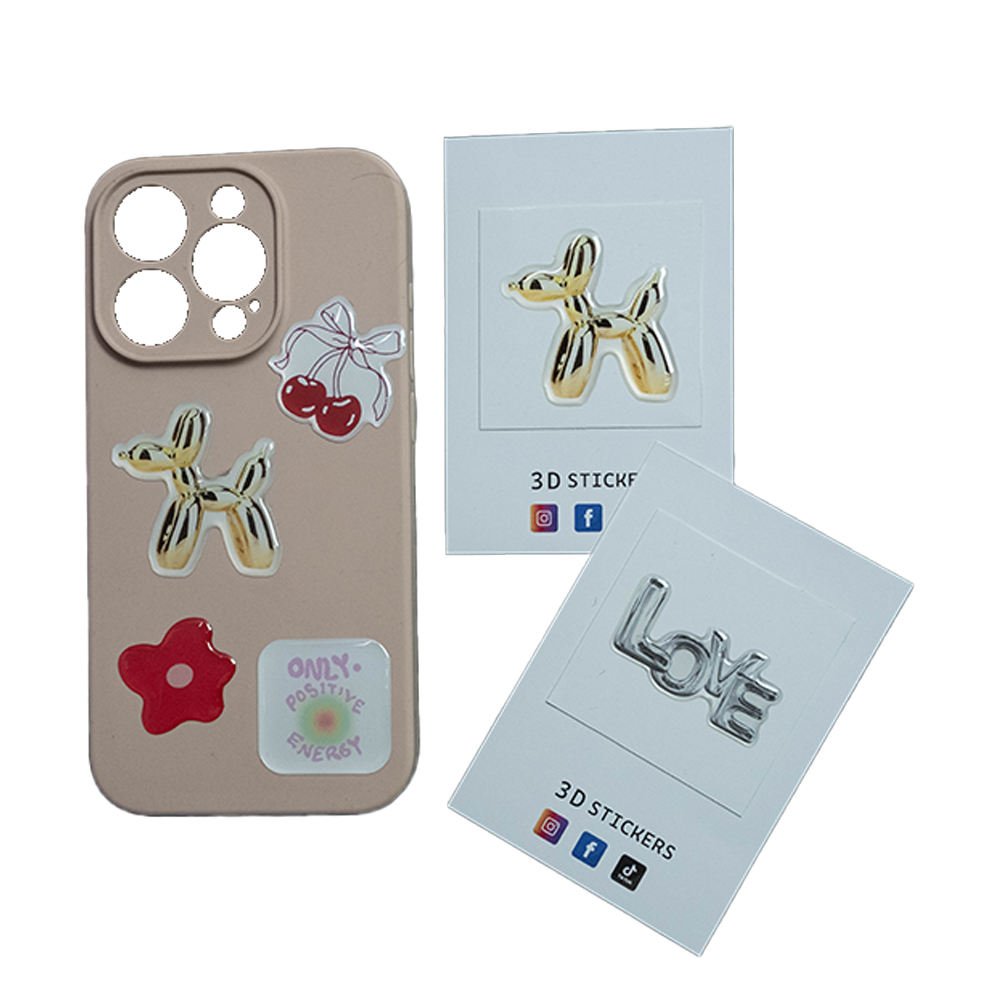 Wholesale New Design 3D Dome Epoxy Resin Decorative Sticker Sheet Custom DIY 3d Stickers for Phone Stickers