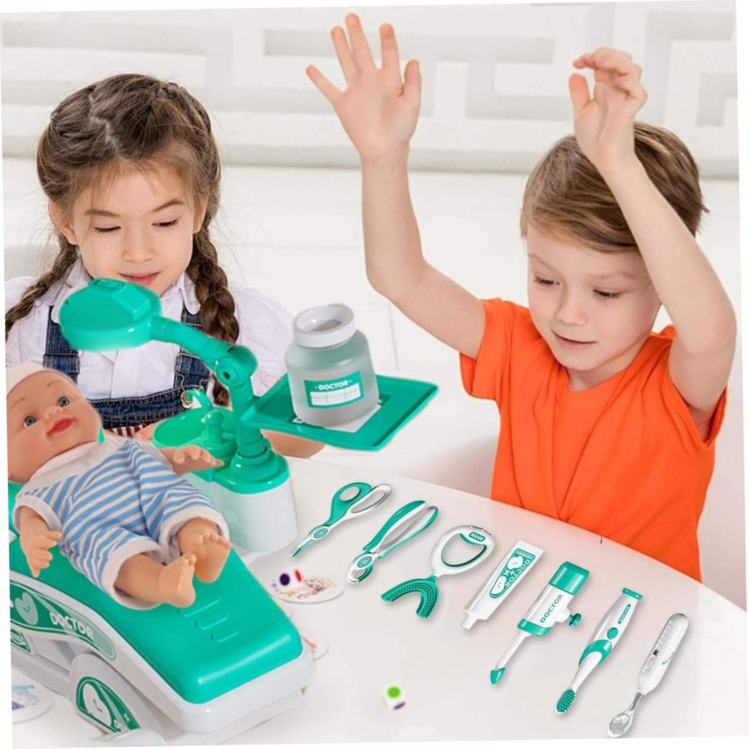 Large Bag Dental Toys for Boys and Girls Creative & Cultural Collectible Artifacts Doll Stethoscope