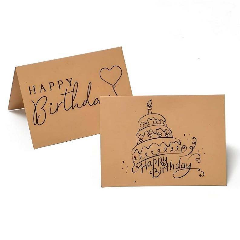 Custom Size Coated Biodegradable Handmade Paper Card for Business & Greeting with Writing Option for Personalized Expressions