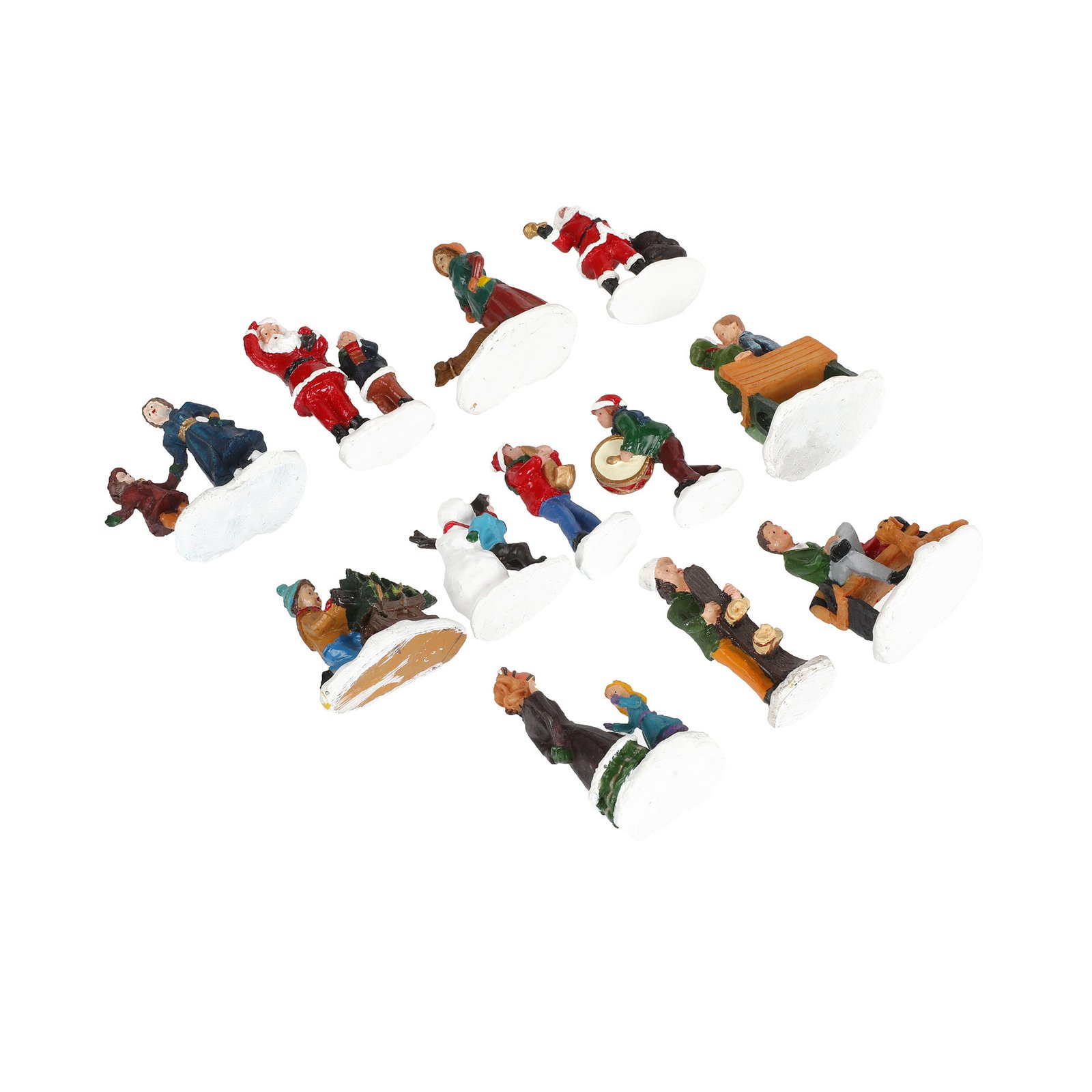Polyresin 12 Set Religious Angel Christmas Figurines Durable Resin Sculpture Ornaments Crafts Souvenirs Art Religious Gifts