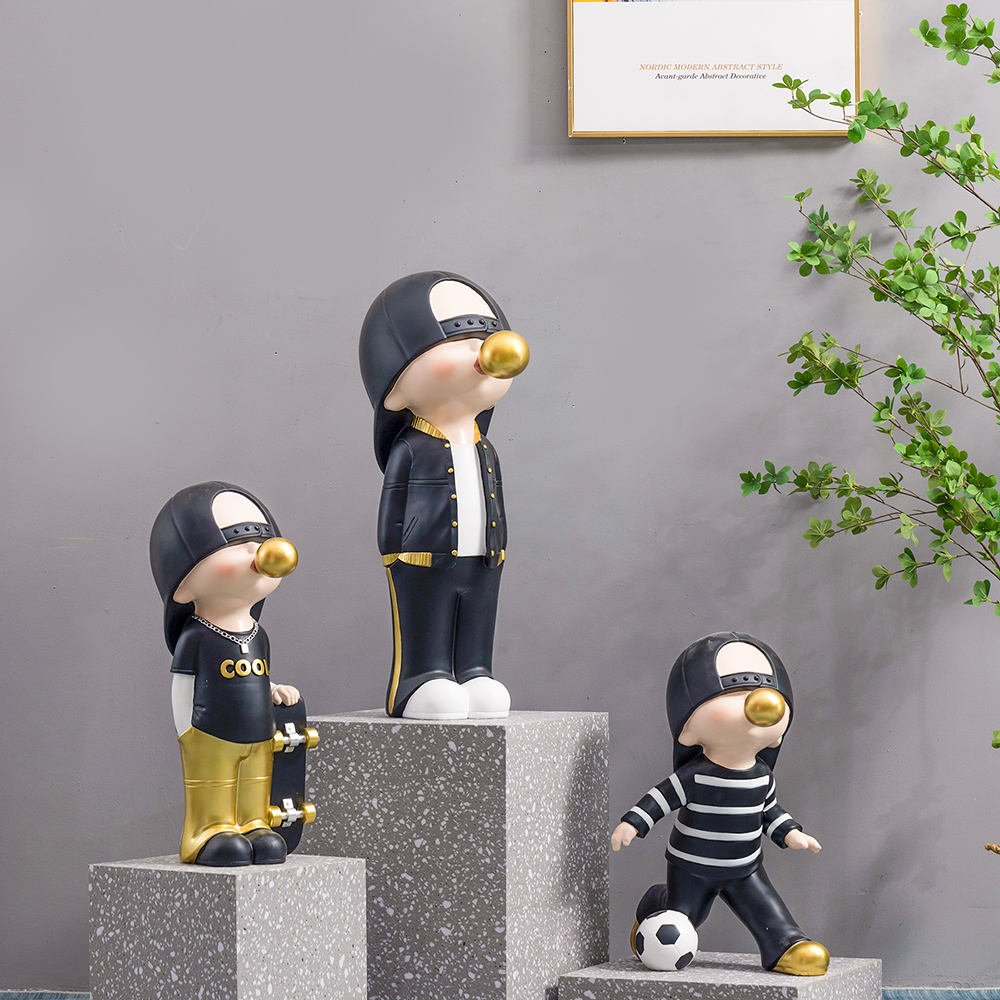 Modern Art New Arrival Decor Statue Polyresin Bubble Boy Crafts Gifts Living Room Tabletop Resin Home Decoration