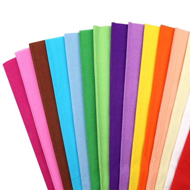 Colored Waterproof Italian Crepe Paper Backdrop Roll Kids Handmade DIY Flower Make Wrapping Fold Scrapbooking Party Decorations