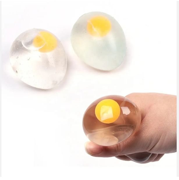 Wholesale TPR Egg Splat Sticky Stress Squeeze Anti Stress Relief Venting Toy Promotional Ball