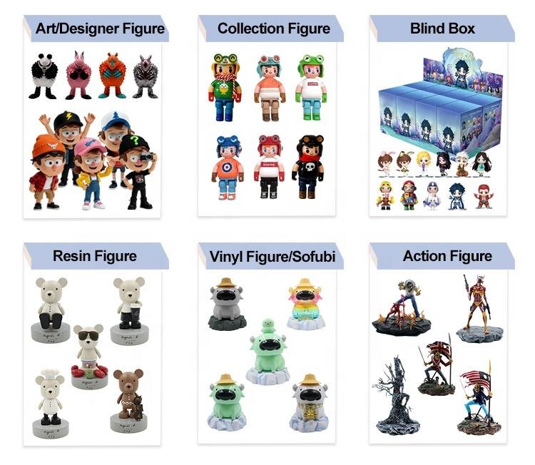 China Custom Cartoon Kid Toys PVC Mini Action Figures Street Art Figurine with Customized Size