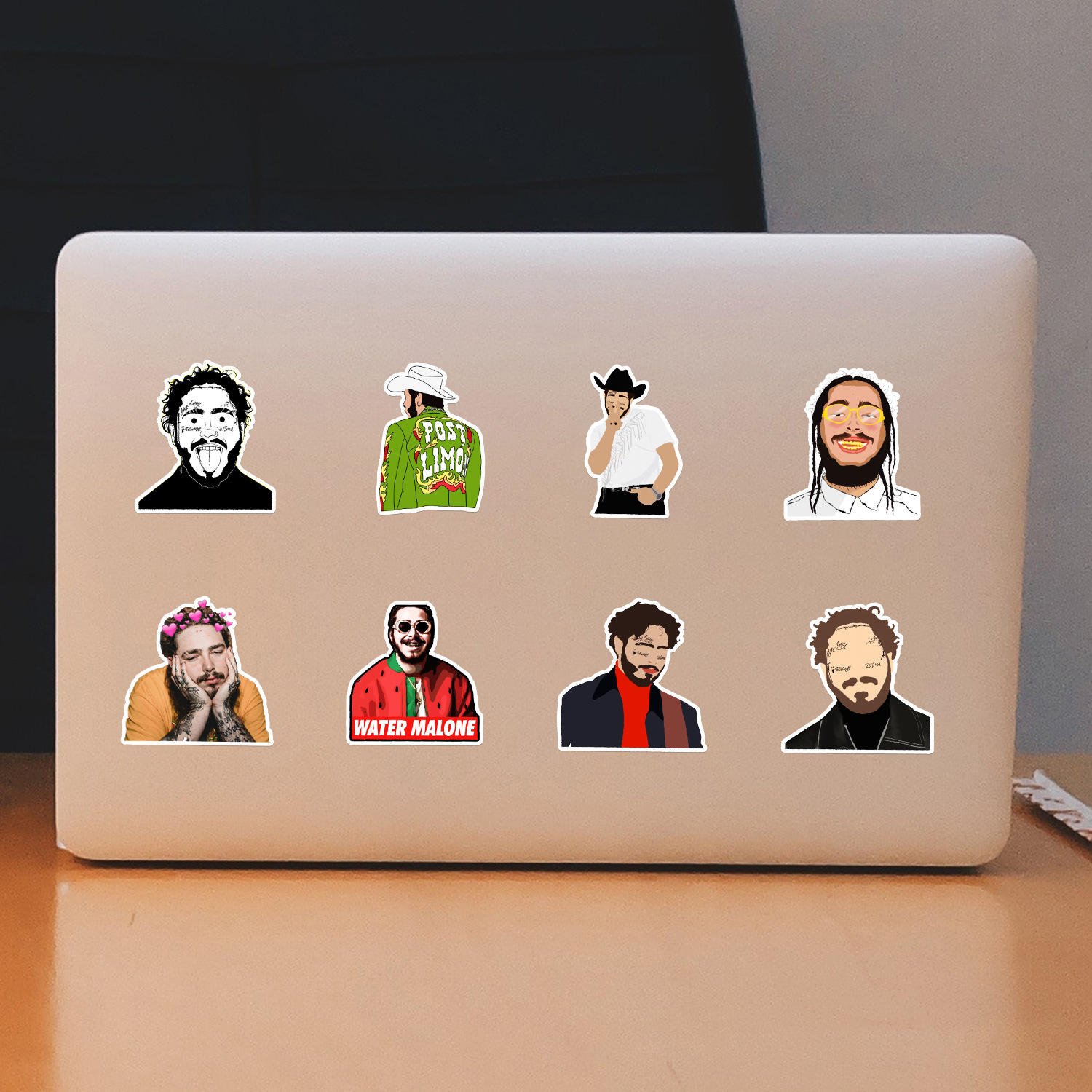 ZY2369H 50Pcs ROCK Singer Post Malone Decorative Sticker for Girl Laptop Skateboard Luggage Guitar Scrapbook Art Vinyl Sticker
