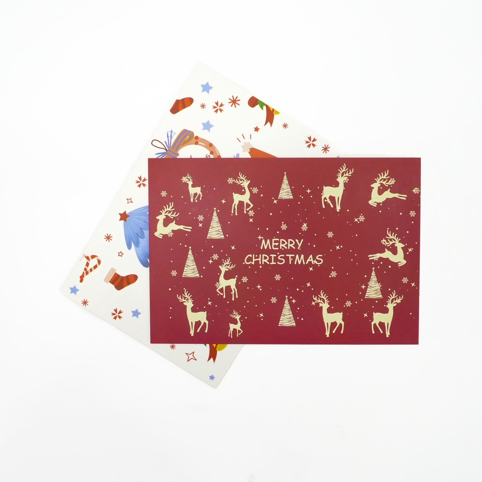 Factory Price Custom Christmas Holiday Greeting Card Set with Cute Design Thank You Card for Shopping Gift Card