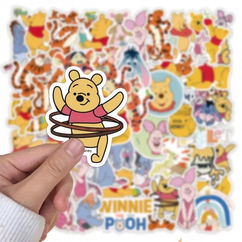 50PCS Cartoon Bear Graffiti Stickers Eco-friendly Waterproof PVC Die-Cut DIY Decals for Cup Guitar Laptop Fridge Luggage Decor