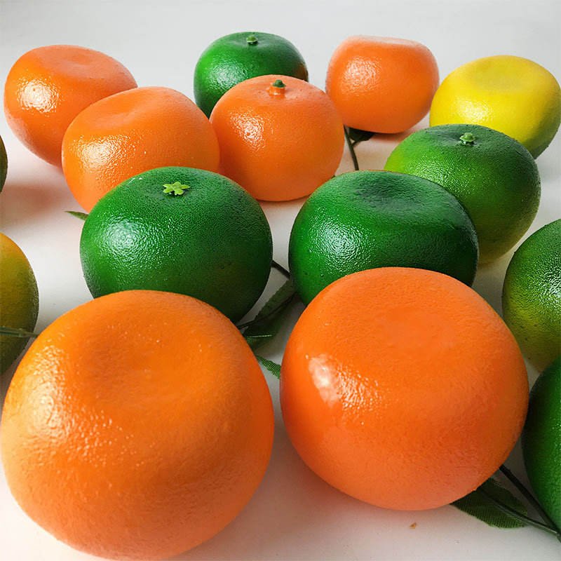 Simulation Orange Fake Fruit Cabinet Model Green Yellow Polyfoam Crafts Room Display Photography Christmas Valentine's Day