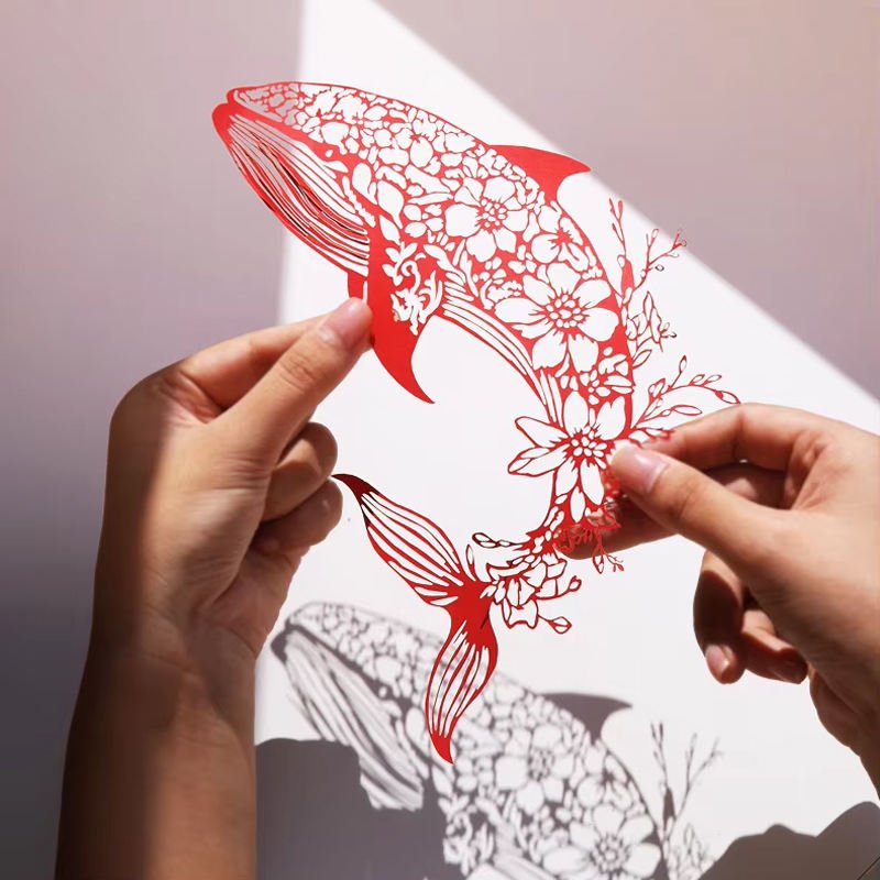 Custom Laser Cut Paper Crafts Red Card Paper Sculpture Gifts Engraving Tags Souvenirs Bookmarks Birthday Wedding Invitations