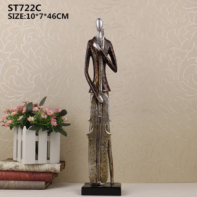 Other Home Decor Resin Material Musician Statue for Indoor Decoration
