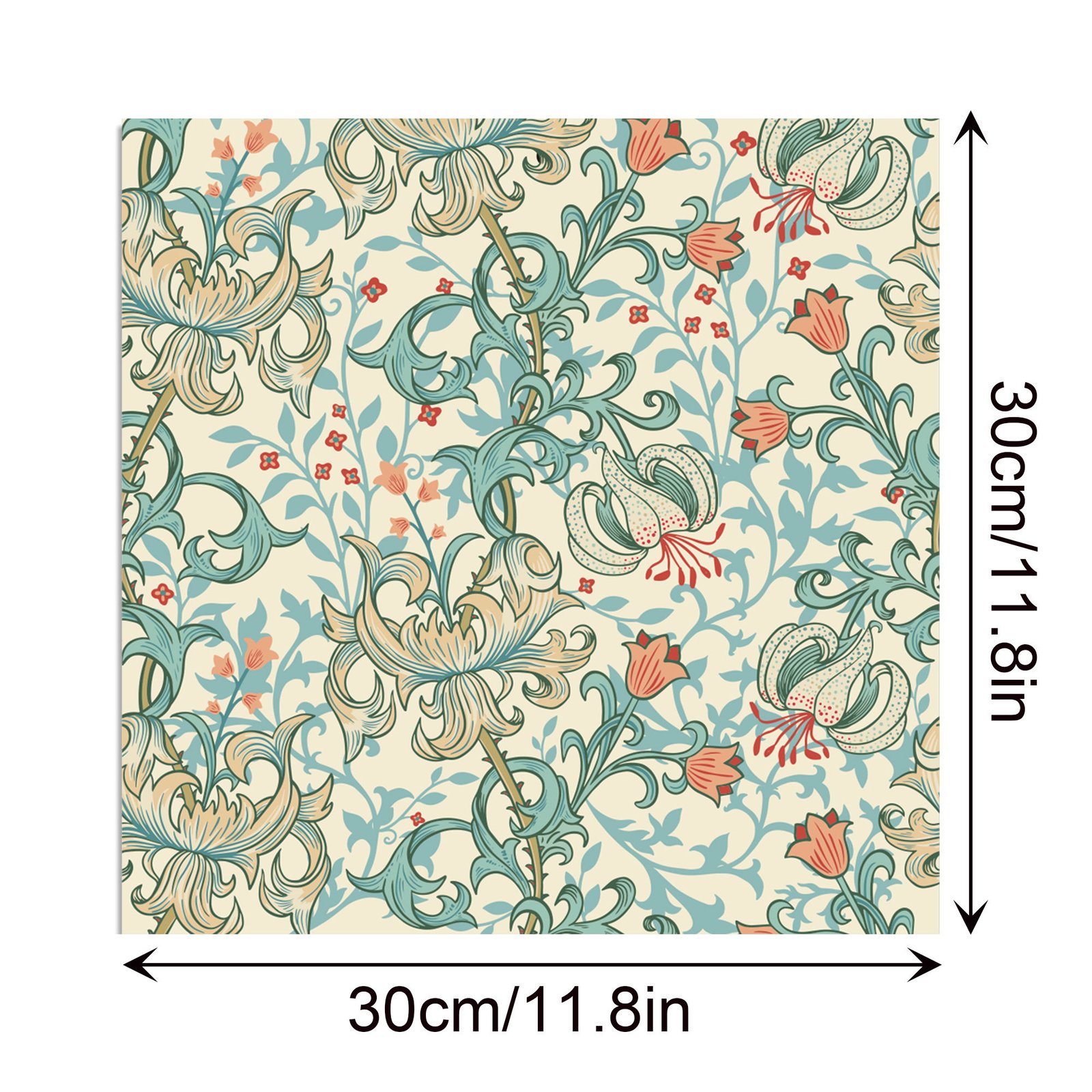 Huancai 24 PCS Vintage Floral Pattern Scrapbook Paper Double-Sided DIY Craft Paper for Gift Wrapping Photo Album Party Supplies