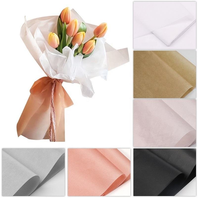 Customized Printed Floral Craft Paper Handmade Wine and Candle Gift Packing Wrapping Tissue Paper